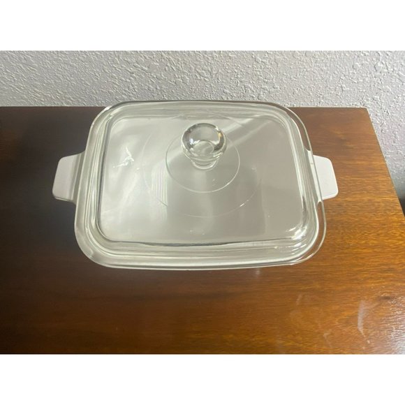 Vintage Corning Ware Corn Flower Casserole Dishes  (P-4-B) with Clear Lid - Picture 7 of 7